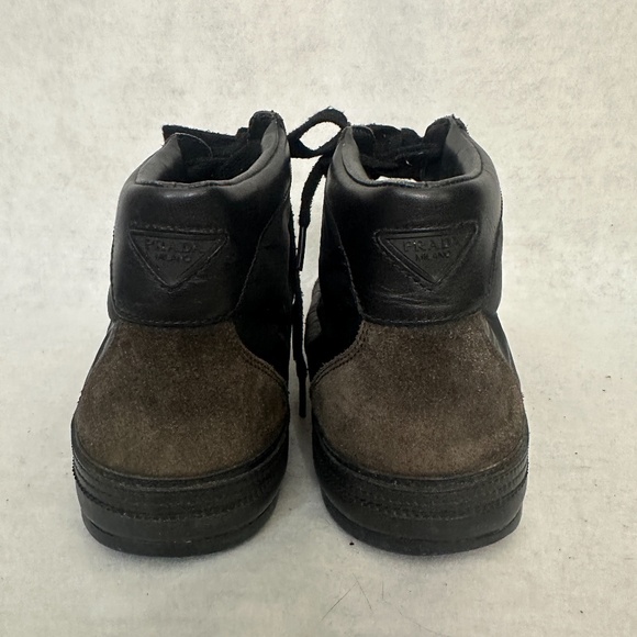 Prada Hightops US men's size 9 Gently worn Leather / nylon / suede / rubber - Picture 5 of 14
